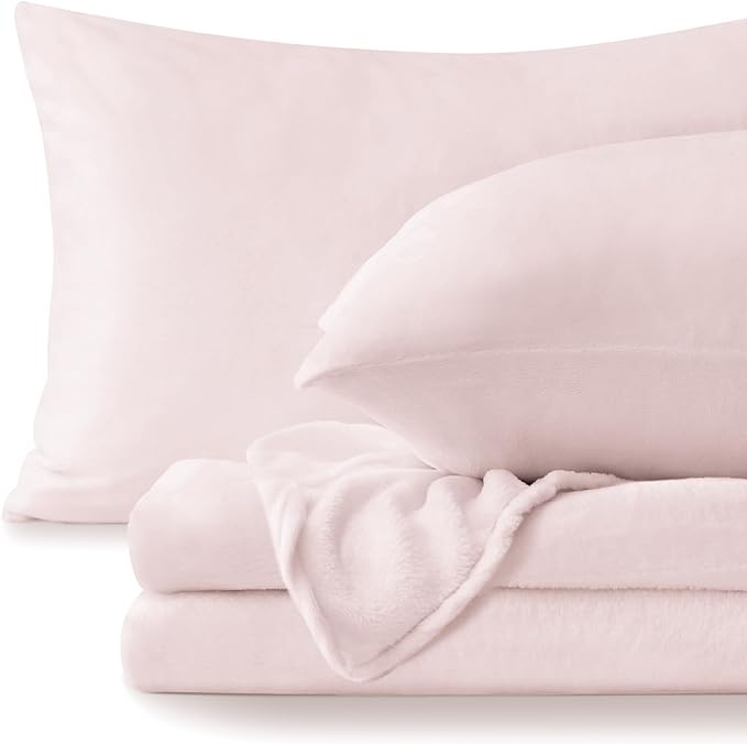 BEDELITE Flannel Sheets Queen Size Pink by BEDELITE