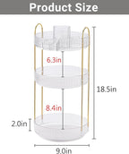 Asayuee 360 Rotating Makeup Organizer, 3 Tier Large Capacity Make Up Organizers - Image 4