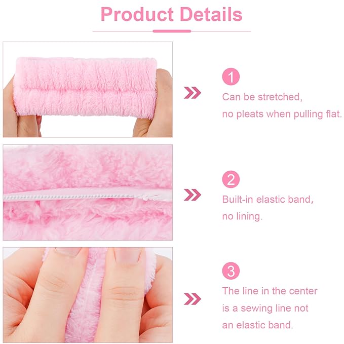 Chanaco Spa Headband, Makeup Accessory, Face Washing Wrist Bands, Teen Girl - Image 7
