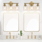 3-Light Gold Bathroom Light Fixtures, Modern Bathroom Vanity Light - Image 6