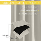 NICETOWN Natural Doorway Curtains 78 inches Long - Image 3