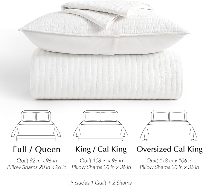 EVERGRACEHOME Cross Stitch Pre-Washed Cotton Quilt Bedding Set King Size - Image 6