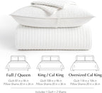 EVERGRACEHOME Cross Stitch Pre-Washed Cotton Quilt Bedding Set King Size - Image 6