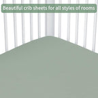 GUNTAIL Baby Crib Sheets for Boys Girls, 2 Pack Fitted Crib Sheet for Standard - Image 4