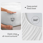 BEDELITE Flannel Sheets King Size Bright White - Image 4