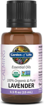 Garden of Life Essential Oil, Lavender 0.5 fl oz, 100% USDA Organic & Pure by GardenofLife