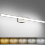 SOLFART Vanity Lights for Bathroom Retractable: 48 Inch 5CCT Brushed Nickel Led by SOLFART