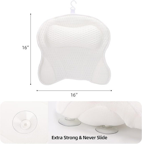2 Pack Bath Pillow for Tub, Luxury Bathtub Pillow - Image 2