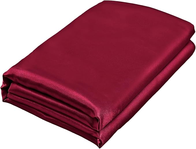 Homiest Burgundy Satin King Flat Sheet by Homiest