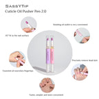 Ceramic Cuticle Pusher & Oil Pen, 2ml Rose/Lavender/Fragrance Free Scented Nail - Image 3