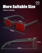 Bloomoak 100% Red Lens Blue Green Light Blocking Glasses- Dual AR Coatings - Image 9