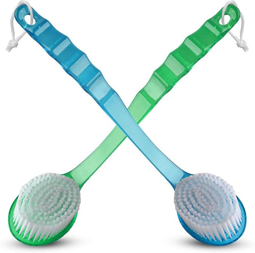 2 Pack Bath Body Brush Long Handle Back Shower Brush Exfoliating Back, and Feet by KTDeals