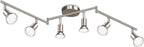 Ascher 6-Light LED Track Lighting Kit, Flexibly Rotatable Light Heads, 6 Way by Ascher