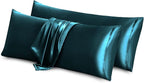 Aormenzy Satin Body Pillow Cover Set of 2, 20x54 Inches Dark Teal Case by Aormenzy