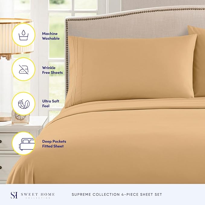 Twin Sheets - Breathable Luxury Sheets - 1800 Supreme Collection Extra Soft - Image 2