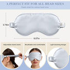 Silk Sleep Mask, Eye Mask for Sleep Women Men, Mulberry Sleeping Mask - Image 2