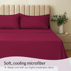 LuxClub 5 PC Split King Sheet Set, Breathable Luxury Bed Sheets, Deep Pockets - Image 3