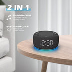 Buffbee Sound Machine & Alarm Clock 2-in-1, 0-100% Clock Face Brightness - Image 2