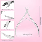 Cuticle Trimmer Cuticle Nippers, Professional Stainless Steel Cuticle Cutter - Image 3
