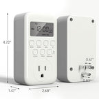 BN-LINK Indoor Digital Timer Outlet, Single Outlet 7 Day Programmable Light - Image 6
