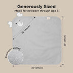 KeaBabies Hooded Baby Towel for Newborn - Image 4
