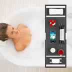 Bathtub Tray Caddy Black- Bath Tray Black - Image 3