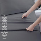 2-Pack Cotton Full Flat Sheet Only, 600 Thread Count 100% Egyptian Cotton Top - Image 3