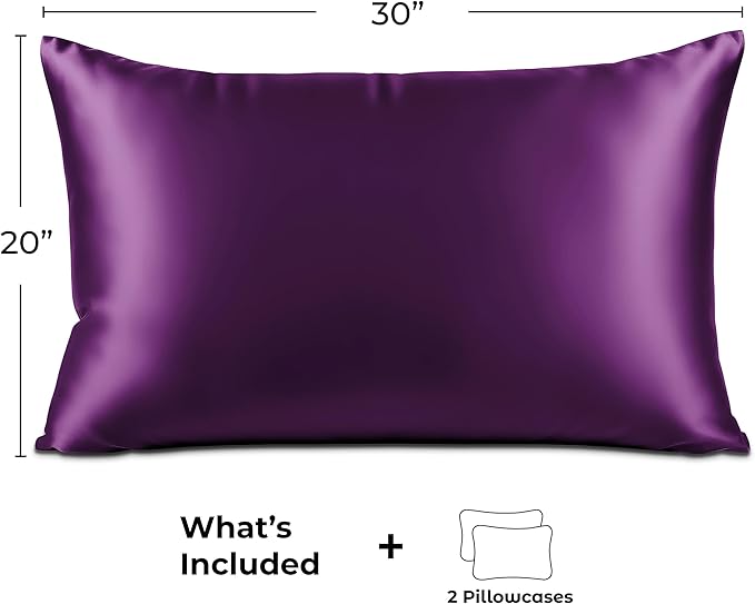 Pure Bedding Satin Pillowcase 2 Pack - Image 6
