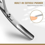 FERYES Cuticle Clipper with Pusher, 2 in 1 Professional Cuticle Trimmer - Image 3