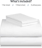LuxClub 4 PC Queen Sheet Set, Bed Sheets Queen Size, Deep Pockets 18" Wrinkle - Image 2