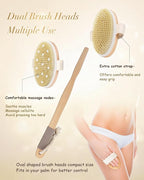 Dry Brushing Body Brush, POPCHOSE Body Scrubber - Image 3
