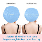 Jumbo Size Shower Cap 2 PCS Waterproof Shower Caps - Image 4