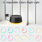 Brown Noise Sound Machine with 30 Soothing Sounds 12 Colors Night Light White - Image 4