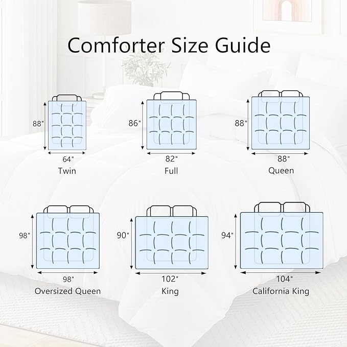 TEXARTIST Premium 2100 Series Queen Comforter All Season Breathable Lavender - Image 6