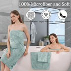 Ycosy 8-Piece Bath Towels Set, 2 Oversized Bath Sheet, 2 Hand Towels and 4 - Image 3