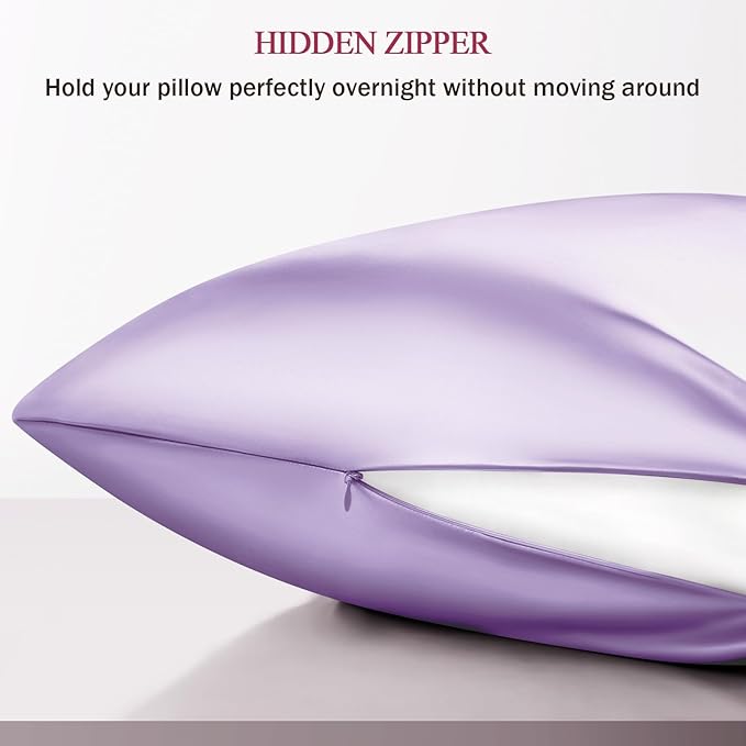 100% Silk Pillow Cases 2 Pack Queen Size Mulberry Silk Pillowcase Set of 2 - Image 6