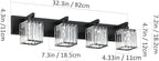 Aipsun Black Light Fixtures Bathroom Vanity Light Crystal Modern Vanity Light - Image 6