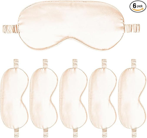 6PACK Silk Sleep Mask Satin Eye Masks Blackout Silky Eyeshade Cover Soft by WJingYiJia