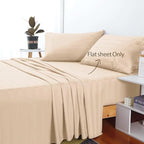 2-Pack Cotton Twin Flat Sheet Only, 600 Thread Count 100% Egyptian Cotton Top - Image 2