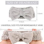 AHONEY 4 Pack Skin Care Facewash Headbands Women Girls Microfiber Spa Elastic - Image 4