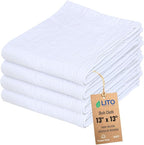 Dish Cloths Cotton| Kitchen Wash Cloth | Shop Towels Absorbent and Lint Free by LITOLinenandTowel
