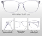 Blue Light Glasses for Woman Men | 99% Blue Light Blocking Glasses for Computer - Image 3