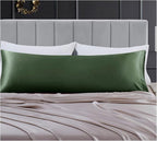 Aormenzy Satin Body Pillow Cover Set of 2, 20x54 Inches Woodland Green Body - Image 7