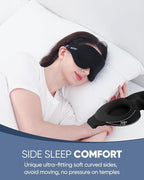 MZOO Luxury Sleep Eye Mask for Side Sleeper Men Women, Zero Eye Pressure 3D - Image 3