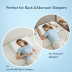 DLIGHT BD Ultra Slim 2.7" Stomach Sleeping Gel Infused Memory Foam Pillow- - Image 6