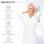 SimpleField 2 Pack Microfiber Hair Towel Wrap - Image 4