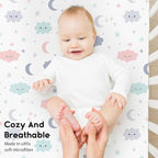 Yoofoss Baby Crib Sheets for Boys Girls, Fitted Crib Sheet 2 Pack for Standard - Image 4