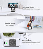Foldable Magnetic Wireless Charger, KU XIU X40 Aluminum Alloy 3 in 1 Charging - Image 2