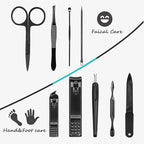 HANTEKAS Manicure Set 9 in 1 Stainless Steel, Nail Clippers Scissors Pedicure - Image 4