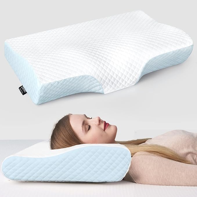 ZAMAT Memory Foam Pillow for Neck Pain Relief, Adjustable Ergonomic Cervical by ZAMAT